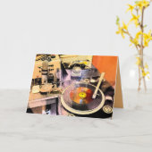 Rock-n-Roll Verjaardag Kaart (Gele Bloem)