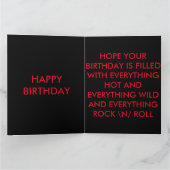 ROCK N ROLL VERJAARDAG KAART (Binnen)
