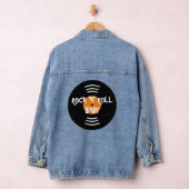 Rock n Roll vinyl plat custom denim jeans jas Jacket (Hangar)
