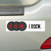 Rock N Roll Vinyl Records Bumpersticker (Op auto)