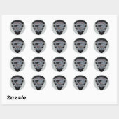 rock ' n roll voor altijd ronde sticker (Vel)
