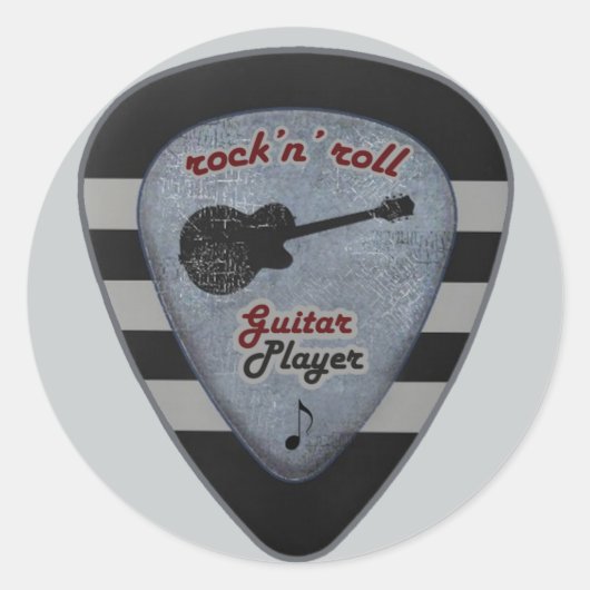 rock ' n roll voor altijd ronde sticker (Voorkant)
