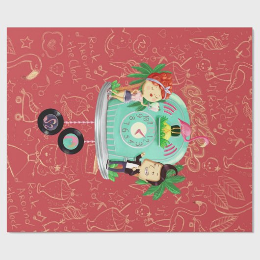 Rock "n" Roll Walllock Cadeaupapier (Vlak)