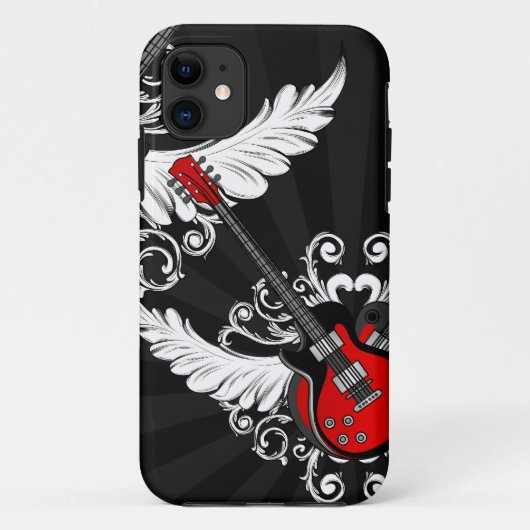 Rock n Roll  Winged Guitars iPhone5 hoesje (Achterkant)