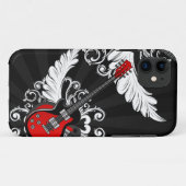 Rock n Roll  Winged Guitars iPhone5 hoesje (Achterkant (horizontaal))