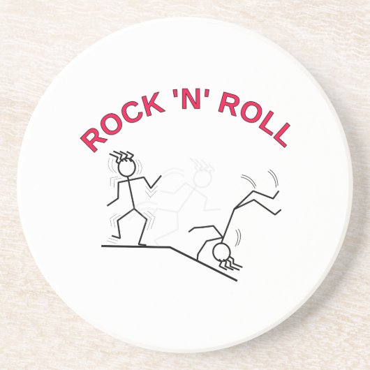 Rock 'N' Roll Zandsteen Onderzetter (Voorkant)