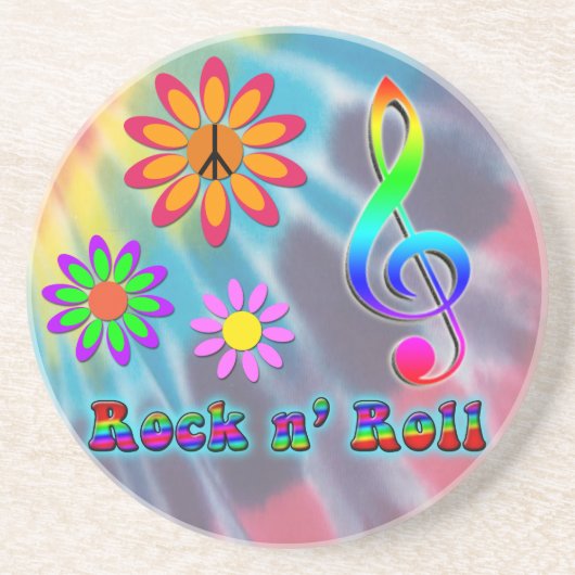 Rock n' Roll Zandsteen Onderzetter (Voorkant)