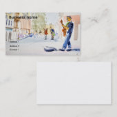 Rock-'n-roll-zanger/gitarist Visitekaartje (Voorkant / Achterkant)