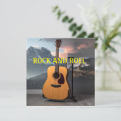 Rock-'n-rollstickers Kaart (Staand voorkant)