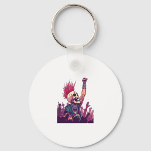 Rock N� Skull � Funny Punk Skeleton Concert Sleutelhanger