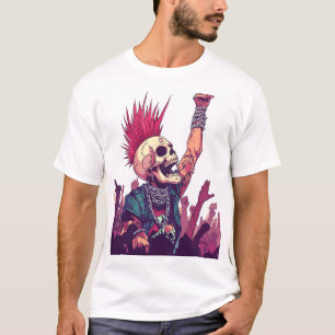 Rock N� Skull � Grappig Punk Skelet Concert T-shirt