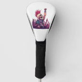 Rock N� Skull � Grappige Punk Skeleton-concert Golfheadcover (Voorkant)