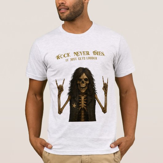 Rock Never Dies T-shirt | Rock & Metal (Voorkant)