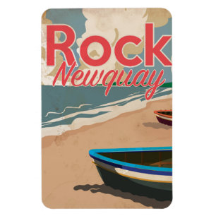 Rock, Newquay Vintage locomotief Reisposter Magneet