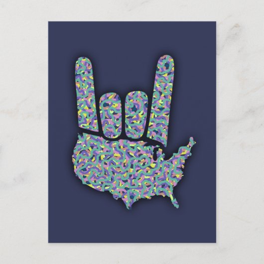 Rock North America Briefkaart (Voorkant)