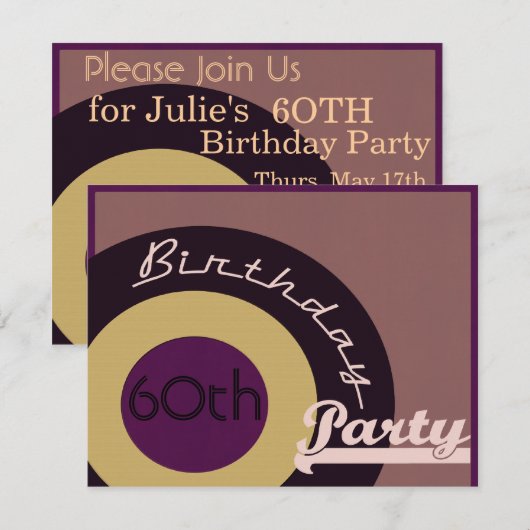 Rock n'Roll Birthday Kaart (Voorkant / Achterkant)