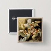 Rock of Ages  Angels Painting Vierkante Button 5,1 Cm (Voorkant /achterkant)