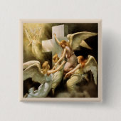Rock of Ages  Angels Painting Vierkante Button 5,1 Cm (Voorkant)