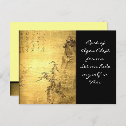 Rock of Ages Cleft for Me Laat me mezelf verbergen Briefkaart (Voorkant / Achterkant)