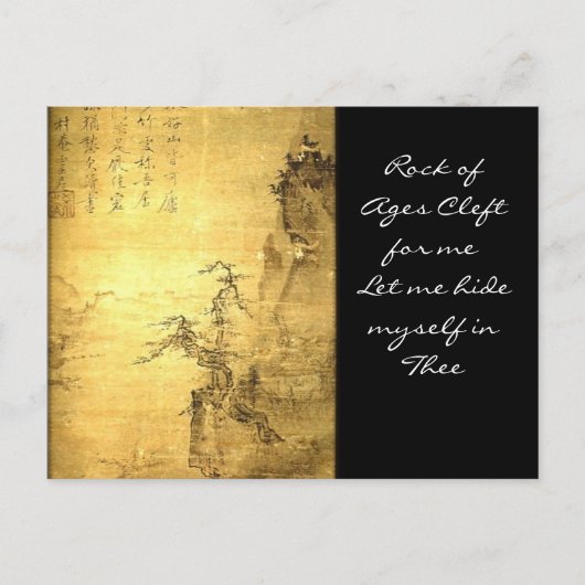 Rock of Ages Cleft for Me Laat me mezelf verbergen Briefkaart (Voorkant)