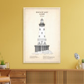 Rock of Ages Lighthouse - Michigan - SBD Canvas Afdruk (Insitu (Woonkamer))