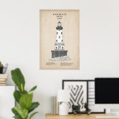 Rock of Ages Lighthouse - Michigan - SBD Poster (Thuiskantoor)