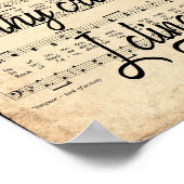 Rock of Ages Scripted  Hymn Poster (Hoek)