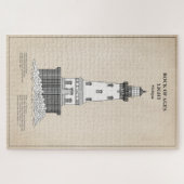 Rock of Ages vuurtoren - Michigan - SBD Legpuzzel (Horizontaal)