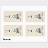 Rock of Ages vuurtoren - Michigan - SBD Rechthoekige Sticker (Vel)