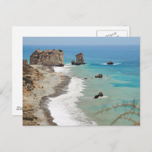 Rock of Aphrodite, Cyprus Briefkaart (Voorkant / Achterkant)