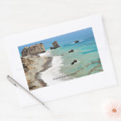 Rock of Aphrordite, Cyprus, Rechthoekige Sticker (Envelop)