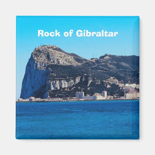 Rock of Gibraltar Reizen Foto Souvenir Magnet (Voorkant)