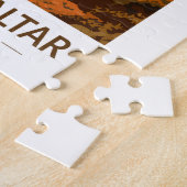 Rock of Gibraltar Travel Art Vintage Legpuzzel (Zijkant)