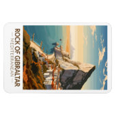 Rock of Gibraltar Travel Art Vintage Magneet (Horizontaal)