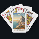 Rock of Gibraltar Travel Art Vintage Pokerkaarten<br><div class="desc">Rock of Gibraltar in een vectorkunststijl. De rots van Gibraltar is een monolithisch kalksteenvoorgebergte gelegen op het Britse grondgebied van Gibraltar,  nabij de zuidwestelijke punt van Europa op het Iberisch Schiereiland.</div>