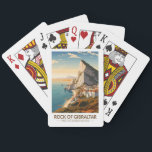 Rock of Gibraltar Travel Art Vintage Pokerkaarten<br><div class="desc">Rock of Gibraltar in een vectorkunststijl. De rots van Gibraltar is een monolithisch kalksteenvoorgebergte gelegen op het Britse grondgebied van Gibraltar,  nabij de zuidwestelijke punt van Europa op het Iberisch Schiereiland.</div>