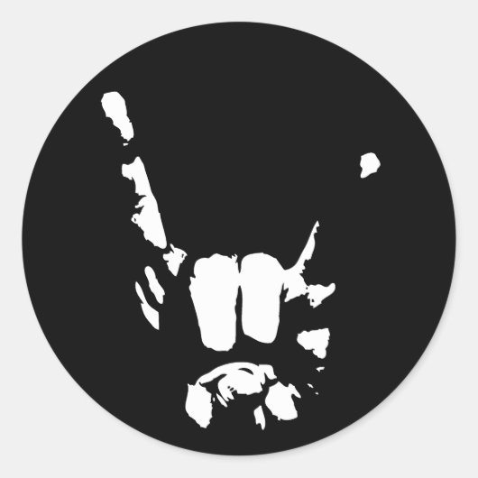 Rock of Shadows Ronde Sticker (Voorkant)