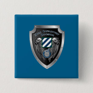 "Rock of the Marne" 3rd Infantry Division Vierkante Button 5,1 Cm