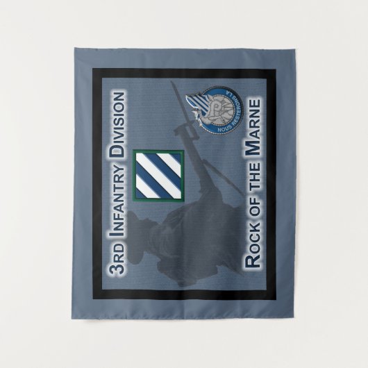 "Rock of the Marne" 3rd Infantry Division Wandkleed (Voorkant)