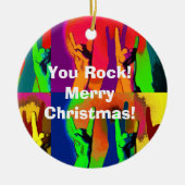 Rock on all - You Rock Hand Signs Keramisch Ornament (Voorkant)
