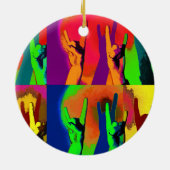 Rock on all - You Rock Hand Signs Keramisch Ornament (Achterkant)