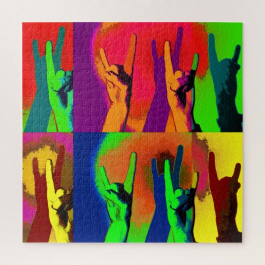 Rock on all - You Rock Hand Signs Legpuzzel (Verticaal)