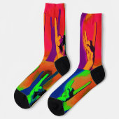Rock on all - You Rock Hand Signs Socks Sokken (Links)