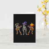 Rock on Band Rock and Roll Mannen Vrouwen Hallowee Kaart (Gele Bloem)