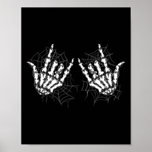 Rock on Band Rock and Roll Mannen Vrouwen Hallowee Poster