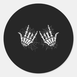 Rock on Band Rock and Roll Mannen Vrouwen Hallowee Ronde Sticker
