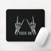 Rock on band T - shirts voor vrouwen Rock en Rolls Muismat (Met muis)