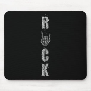 Rock on band T - shirts voor vrouwen Rock en Rolls Muismat