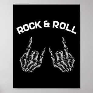 Rock on band T - shirts voor vrouwen Rock en Rolls Poster