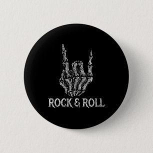 Rock on band T - shirts voor vrouwen Rock en Rolls Ronde Button 5,7 Cm